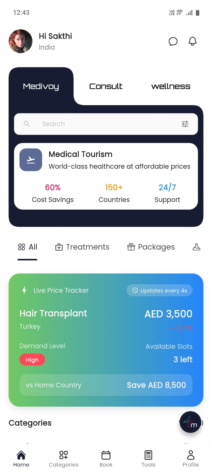 Medivoy main interface